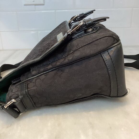 Coach Signature Logo Y2K Unisex Saddle Messenger Bag - Picture 9 of 16